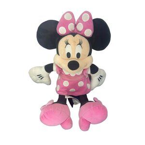 Disney Minnie‎ Mouse Pink Polka Dot Dress Plush Stuffed Animal Toy 18"